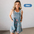 Mono vaquero vintage con estampado floral