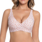 💕 Jelly Wireless Sujetadores Sin Aros Cómodos para Mujer Push Up Bralettes Sin Costuras Sujetadores Tipo Camiseta Escote Profundo Sujetadores de Uso Diario