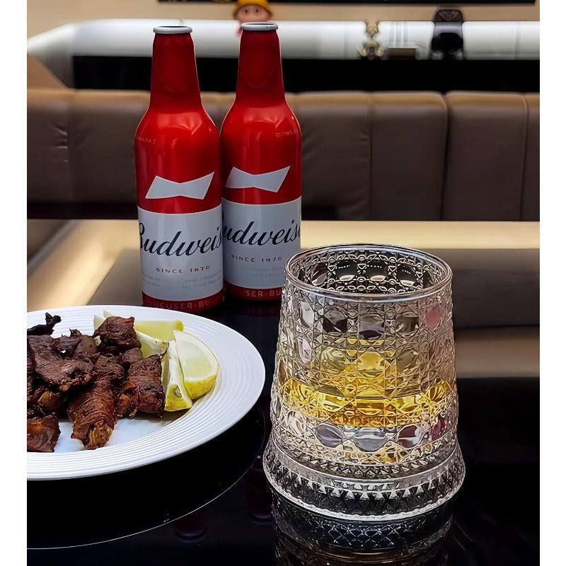 Vaso de whisky giratorio