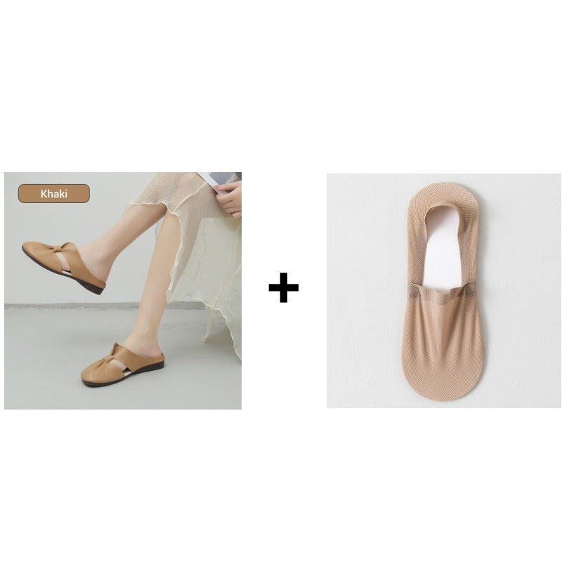 Pantuflas de mujer con lazo