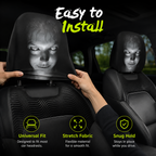 😆 Divertidas fundas de reposacabezas de dibujos animados para el coche