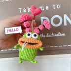 💋 Funda para llave de coche con forma de labio de salchicha, tejida a mano a crochet
