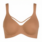 Sujetador elegante transparente de cobertura total para mujer, tallas grandes