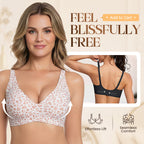 💕 Jelly Wireless Sujetadores Sin Aros Cómodos para Mujer Push Up Bralettes Sin Costuras Sujetadores Tipo Camiseta Escote Profundo Sujetadores de Uso Diario