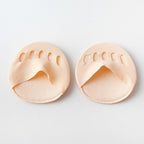 👠✨ Almohadillas para el antepié con cinco dedos para mujer | Plantillas amortiguadoras para tacones altos | Negro/Beige