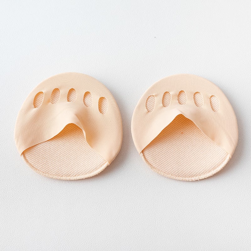 👠✨ Almohadillas para el antepié con cinco dedos para mujer | Plantillas amortiguadoras para tacones altos | Negro/Beige