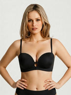 Sujetador push-up sin tirantes con cierre frontal para mujer