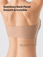 Sujetador push-up sin tirantes con cierre frontal para mujer