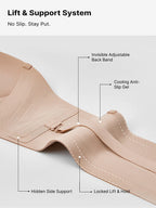 Sujetador push-up sin tirantes con cierre frontal para mujer