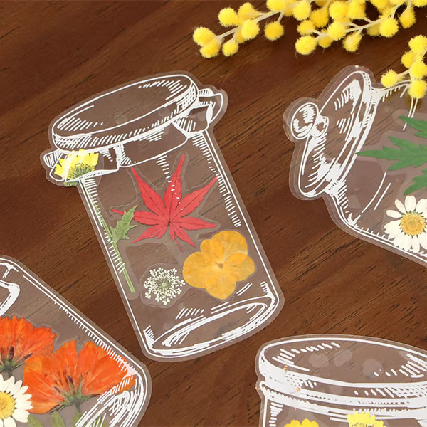 🔥 40 marcapáginas transparentes con flores secas - Marcapáginas de regalo DIY