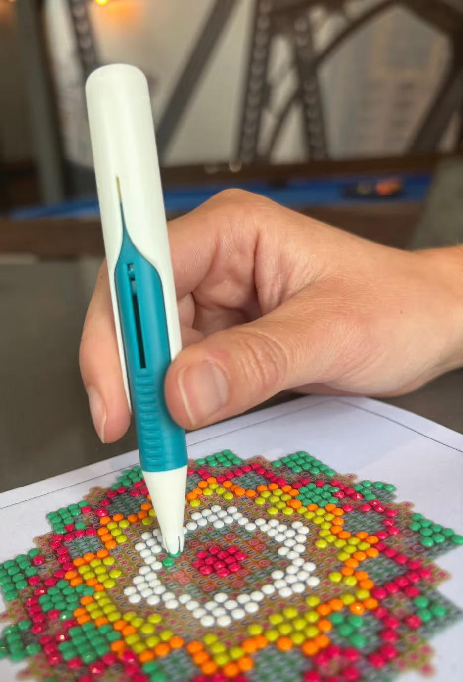 🔥💎 Alimentador automático de cuentas para pintura de diamantes | Bolígrafo de punta redonda sin cera para manualidades más rápidas y fáciles ✨