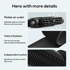 🚗Ventilador de refrigeración ajustable para el asiento del conductor y del pasajero.