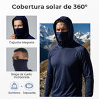 Sudadera con capucha ligera para hombre, secado rápido y protección UV
