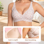 💕 Jelly Wireless Sujetadores Sin Aros Cómodos para Mujer Push Up Bralettes Sin Costuras Sujetadores Tipo Camiseta Escote Profundo Sujetadores de Uso Diario