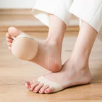 👠✨ Almohadillas para el antepié con cinco dedos para mujer | Plantillas amortiguadoras para tacones altos | Negro/Beige