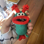 💋 Funda para llave de coche con forma de labio de salchicha, tejida a mano a crochet