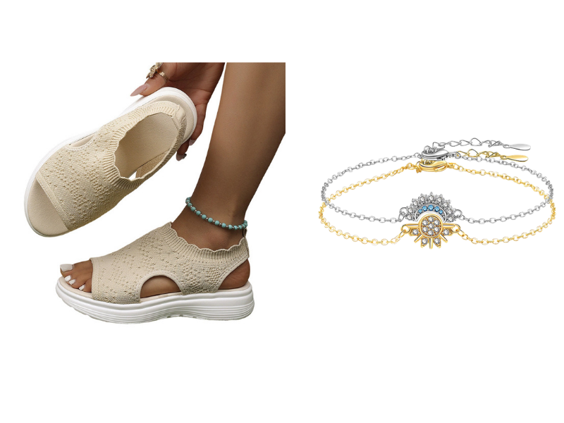 Sandalias de plataforma de punto para mujer: transpirables, suaves como una nube y ligeras.