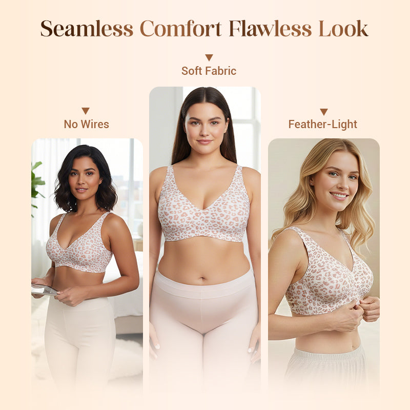 💕 Jelly Wireless Sujetadores Sin Aros Cómodos para Mujer Push Up Bralettes Sin Costuras Sujetadores Tipo Camiseta Escote Profundo Sujetadores de Uso Diario