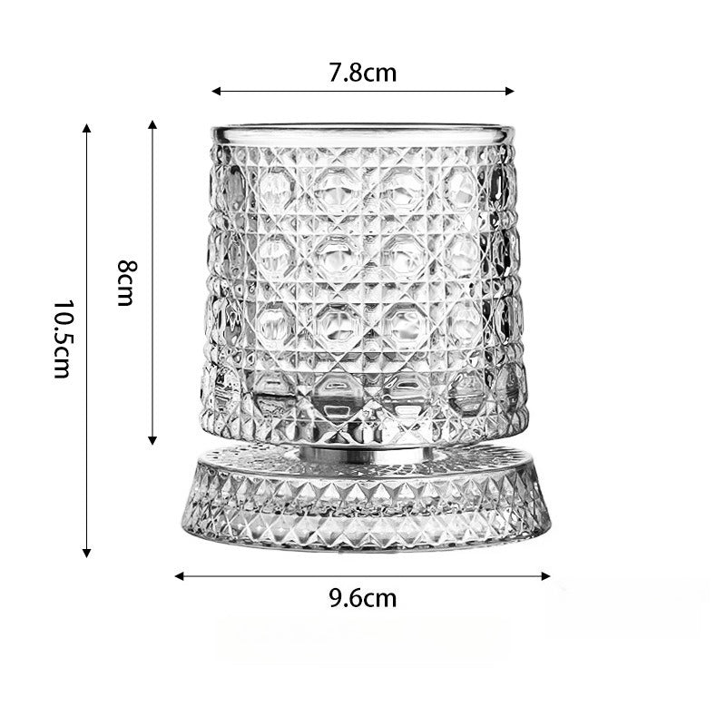 Vaso de whisky giratorio