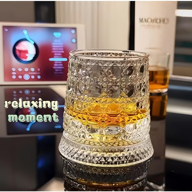 Vaso de whisky giratorio