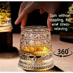 Vaso de whisky giratorio