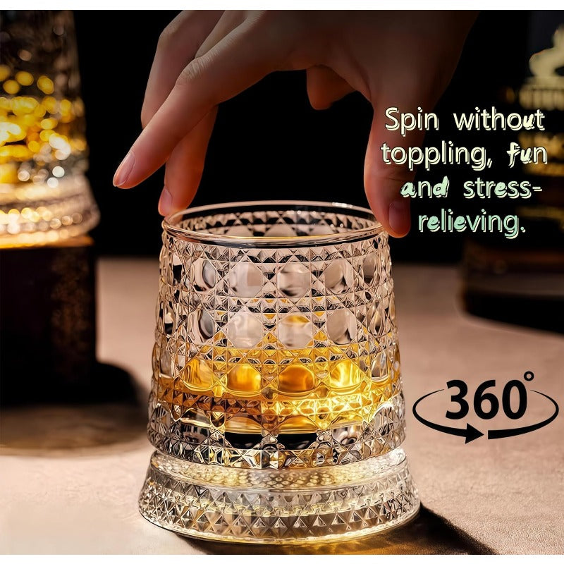 Vaso de whisky giratorio