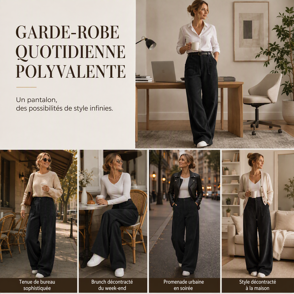 👖 Pantalones anchos y relajados con corte holgado para mujer