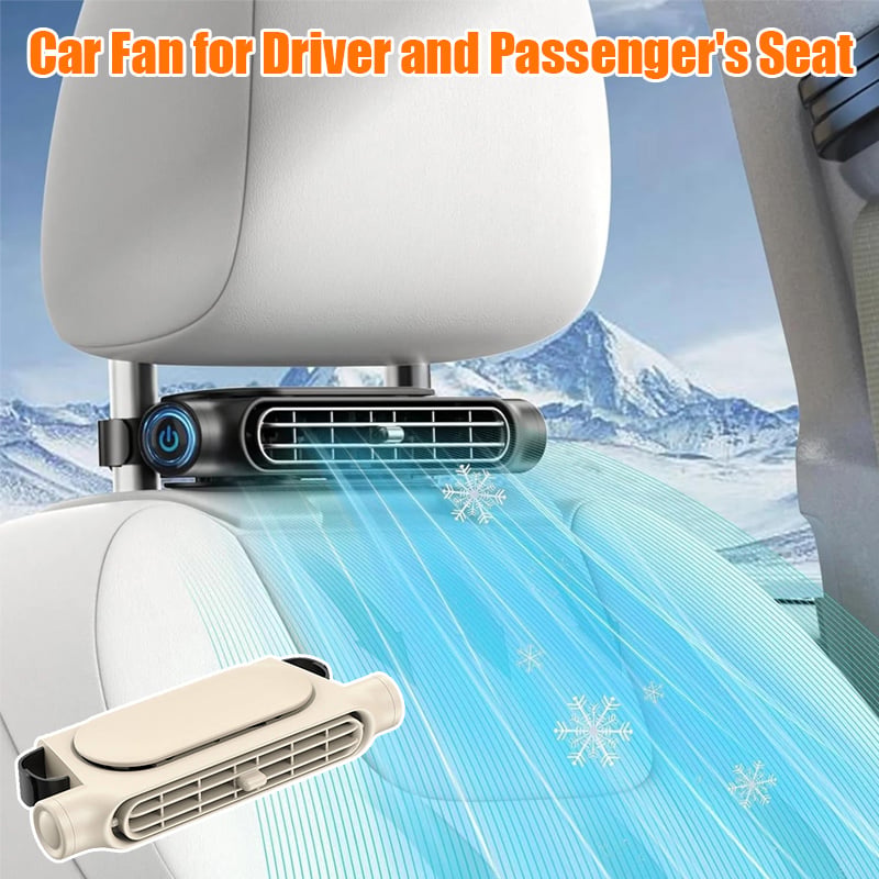 🚗Ventilador de refrigeración ajustable para el asiento del conductor y del pasajero.