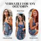 Mono vaquero vintage con estampado floral