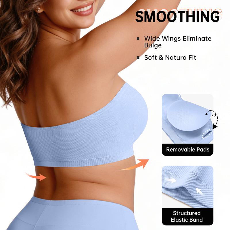 💜COMPRA 1 Y LLÉVATE 1 GRATIS💜Sujetador sin tirantes ni aros con cierre lateral cruzado
