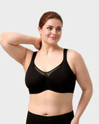 Sujetador elegante transparente de cobertura total para mujer, tallas grandes