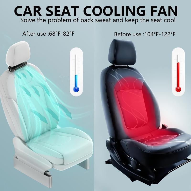 🚗Ventilador de refrigeración ajustable para el asiento del conductor y del pasajero.