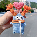 💋 Funda para llave de coche con forma de labio de salchicha, tejida a mano a crochet