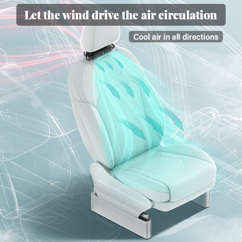 🚗Ventilador de refrigeración ajustable para el asiento del conductor y del pasajero.