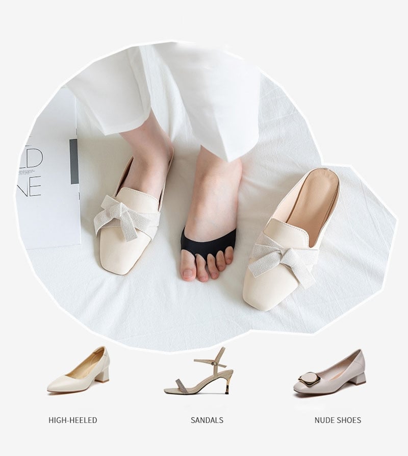 👠✨ Almohadillas para el antepié con cinco dedos para mujer | Plantillas amortiguadoras para tacones altos | Negro/Beige