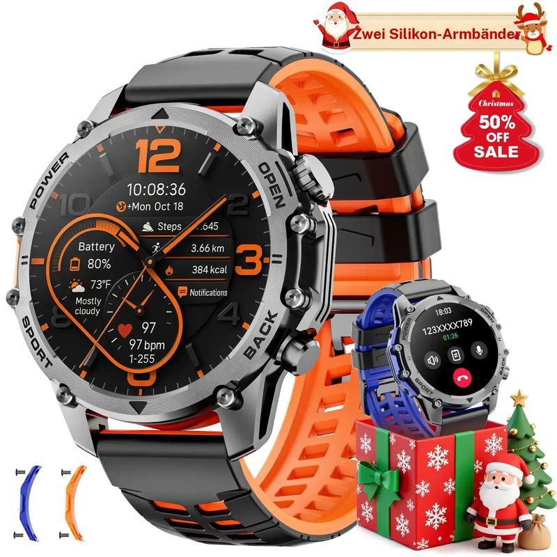 Reloj inteligente para hombre con pantalla HD de 1,52" – Llamadas y control de música – Múltiples modos deportivos – Resistencia al agua IP68 – Batería de larga duración – Reloj de fitness para Android y iPhone