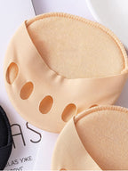 👠✨ Almohadillas para el antepié con cinco dedos para mujer | Plantillas amortiguadoras para tacones altos | Negro/Beige