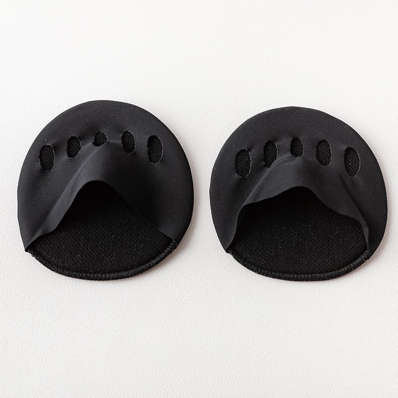 👠✨ Almohadillas para el antepié con cinco dedos para mujer | Plantillas amortiguadoras para tacones altos | Negro/Beige