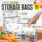 💫 ¡MÁS DE 65.000 UNIDADES VENDIDAS! 🛍️ Bolsas de almacenamiento reutilizables de papel de aluminio: duraderas, a prueba de fugas y reutilizables para uso diario 🌿