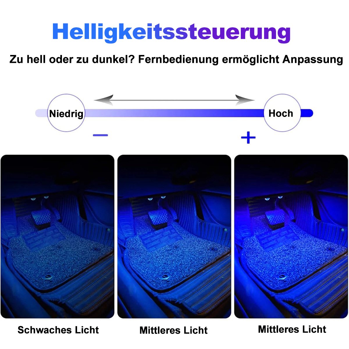 🚗 Iluminación ambiental RGB inalámbrica para coches | Sincronización con la música | Alimentación USB | Control remoto