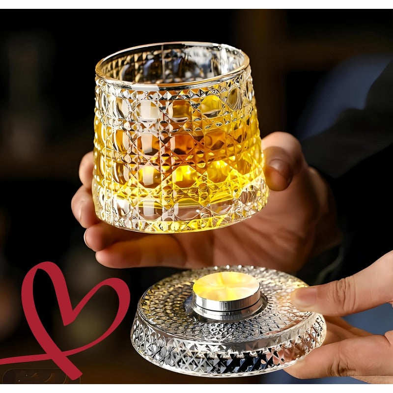 Vaso de whisky giratorio