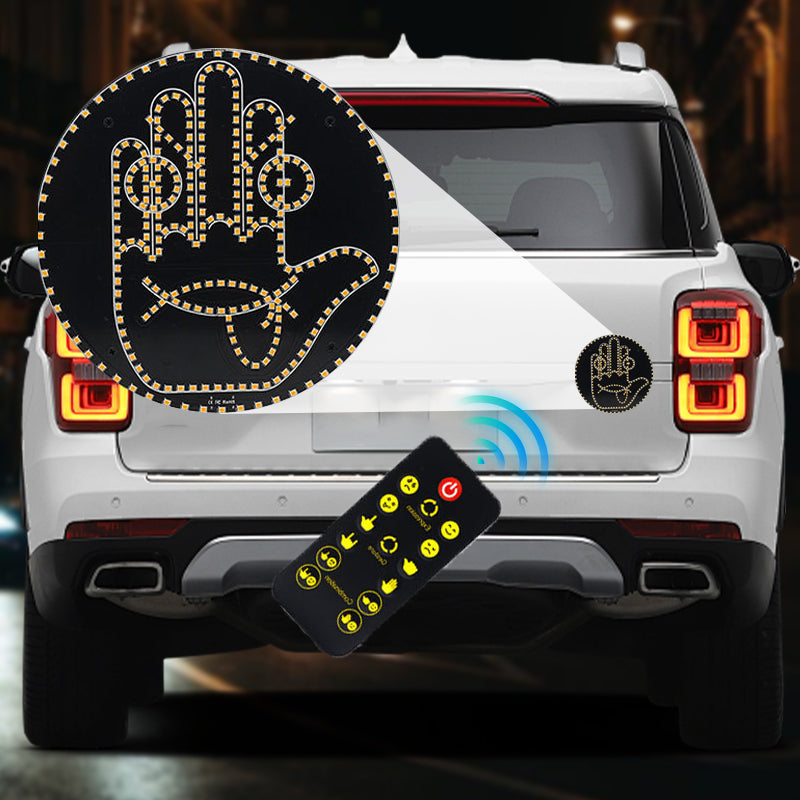 Letrero LED con expresión y gesto para la ventana trasera del coche