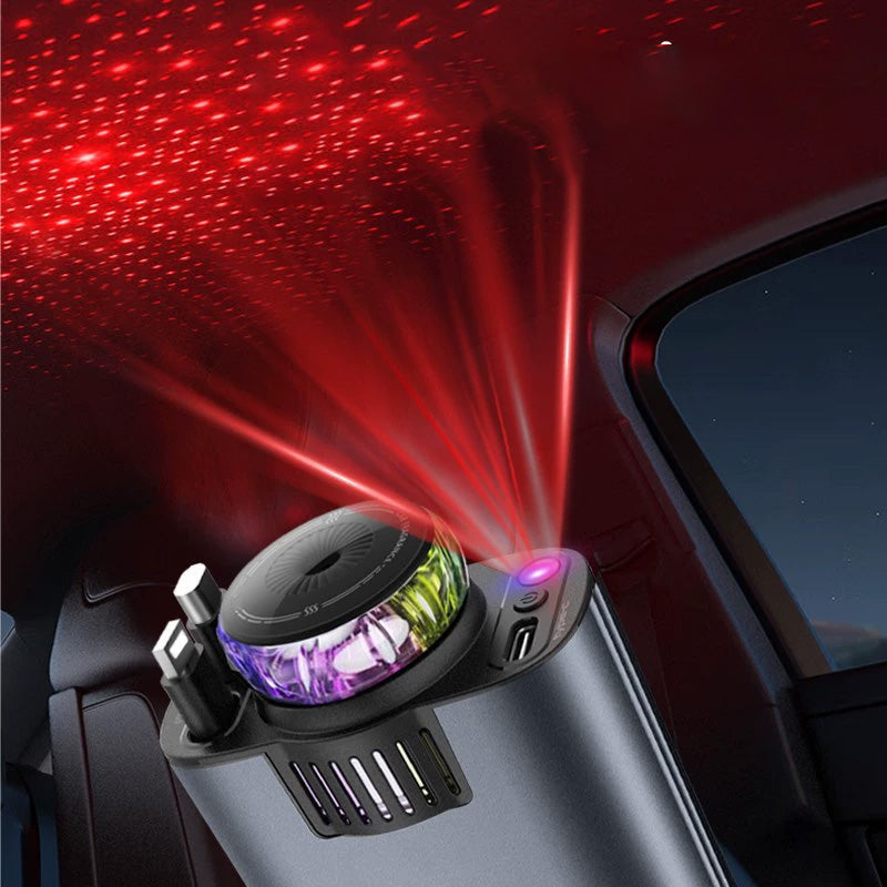 🔋⚡Cargador 5 en 1, difusor de aromas y techo estrellado.
