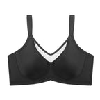 Sujetador elegante transparente de cobertura total para mujer, tallas grandes