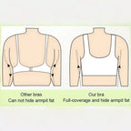 Sujetador elegante transparente de cobertura total para mujer, tallas grandes