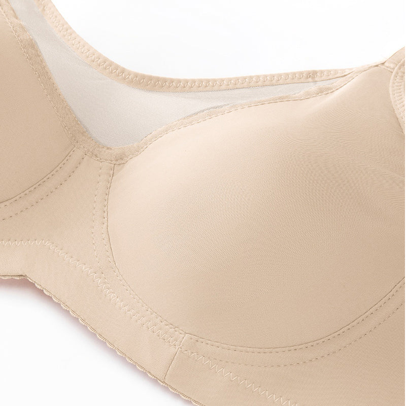 Sujetador elegante transparente de cobertura total para mujer, tallas grandes
