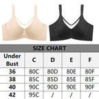 Sujetador elegante transparente de cobertura total para mujer, tallas grandes