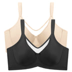 Sujetador elegante transparente de cobertura total para mujer, tallas grandes