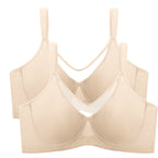 Sujetador elegante transparente de cobertura total para mujer, tallas grandes