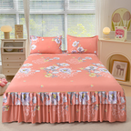 Juego de sábanas de tres piezas con dobladillo con volantes 🛏️